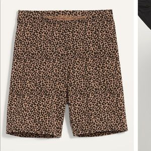 Cheetah print bike shorts